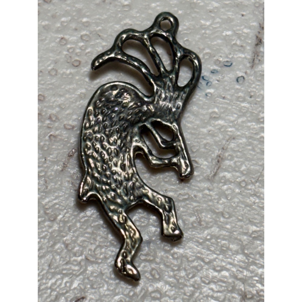 Kokopelli Pendant Silver Tone Southwestern Pendant